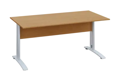 EPK 18 - 16 stůl kancelářský, kovová podnož bílá, deska 18 mm, široký 1600 mm, buk Royal